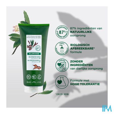 Klorane Lichaam Douchegel Cederhout 200ml 4