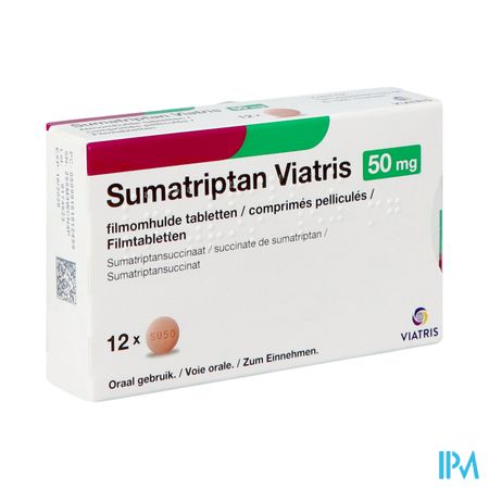 Sumatriptan Viatris 50mg Tabl 12