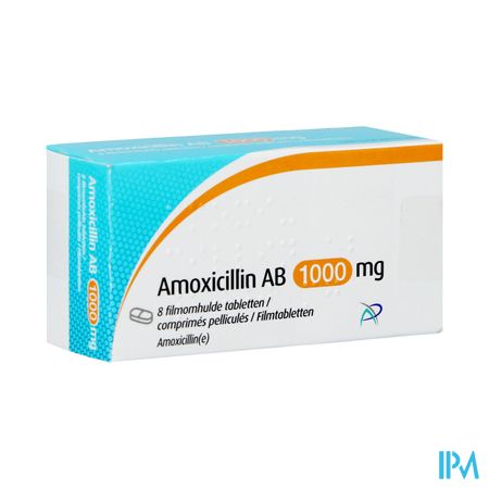 Amoxicillin Ab 1000mg Comp Pell 8 X 1000mg