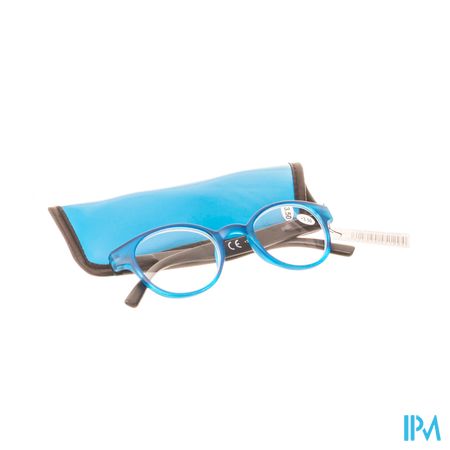 Pharmaglasses Leesbril Round +3.50 Blue/black