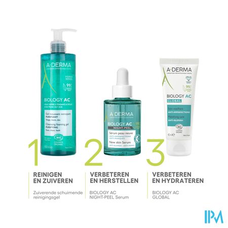 Aderma Biology Ac Night Peel Serum A/onzuiv. 30ml 10
