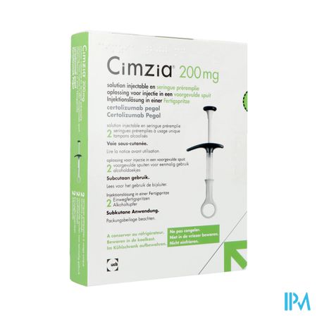 Cimzia 200mg opl. inj. voorgev. spuit 2