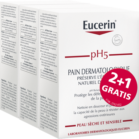 Eucerin Ph5 Pain Dermato S/savon 100g 2+1 Gratuit