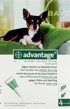 Advantage 40 Honden <4kg 4x0,4ml 3