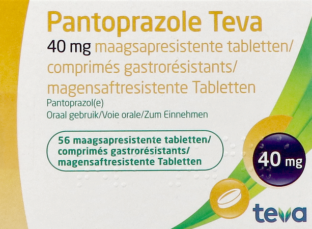 Pantoprazole Teva 40mg Maagsapresist Comp 56 Blis 1