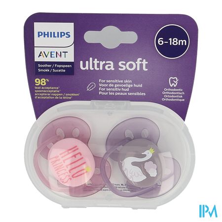 Philips Avent Fopspeen 6m+ Soft Girl 1