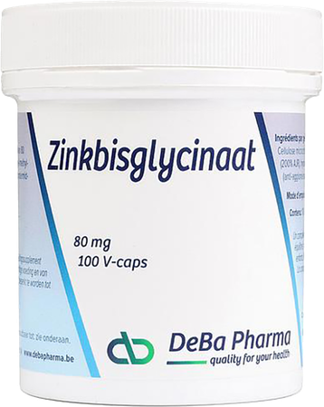Zinkbisglycinaat 80mg V-caps 100 Deba 2