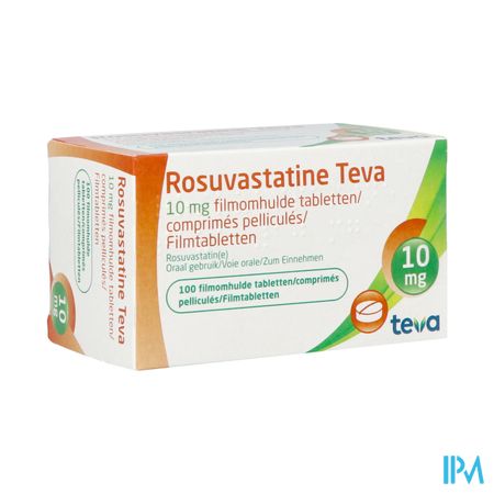 Rosuvastatine Teva 10mg Comp Pell 100