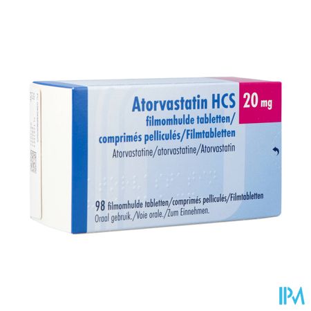 Atorvastatin Hcs 20mg Filmomh Tabl 98