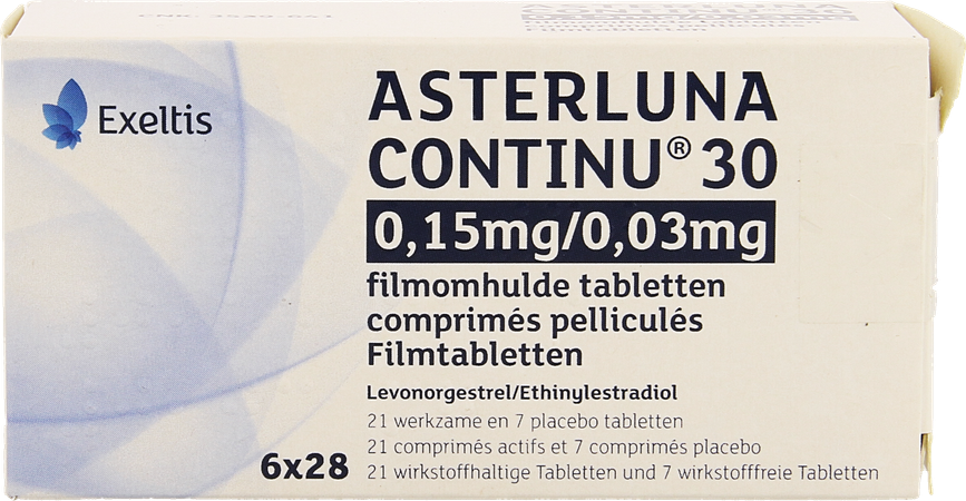 Asterluna Continu 30 0,15mg/0,03mg Film.tabl6x21+7 1