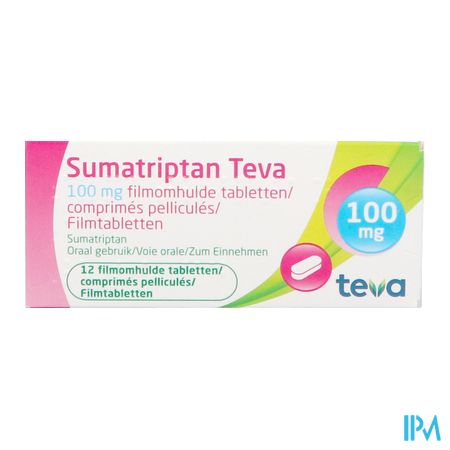 Sumatriptan Teva 100mg Filmomh Tabl 12 X 100mg 2