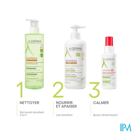 Aderma Exomega Control Reinigingsgel 2in1 200ml 15