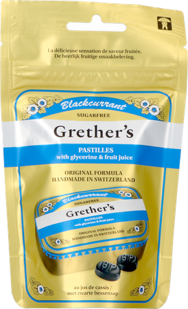 Grether's Pastilles Blackcurr.z/suiker Refill 110g 2