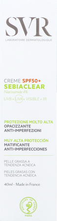 Svr Sebiaclear Creme Spf50 40ml 1
