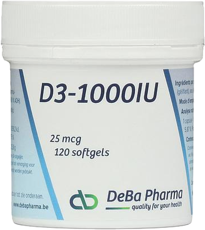 D3 1000iu Softgels 120 Deba 2