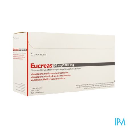 Eucreas 50mg/1000mg Filmomh Tabl 180