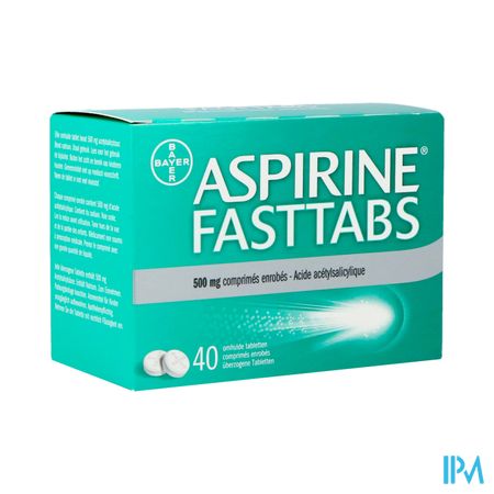 Aspirine Fasttabs 500mg Comp Pell 40