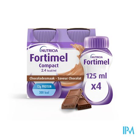 Fortimel Compact 2.4kcal Chocolade 4x125ml