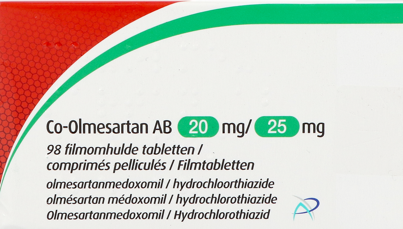Co-olmesartan Ab 20mg/25,0mg Comp Pell 98 1