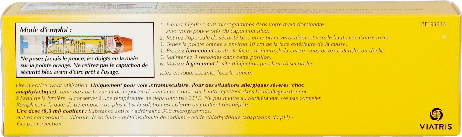 Epipen 0,30mg Patroon 0,3ml Sol Inj 1mg/ml 7