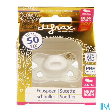 Difrax Sucette -2/+2m Dental Or 1