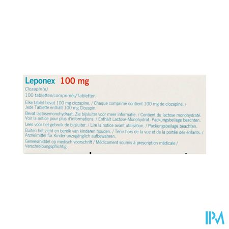 Leponex 100mg Comp 100 1