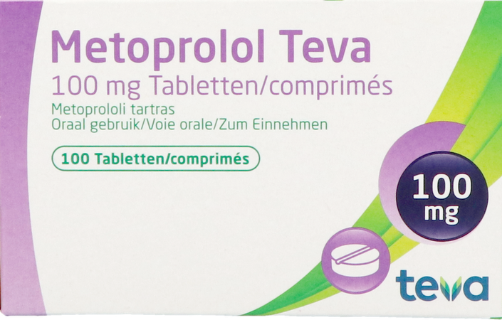 Metoprolol 100mg Teva Comp 100 X 100mg 1