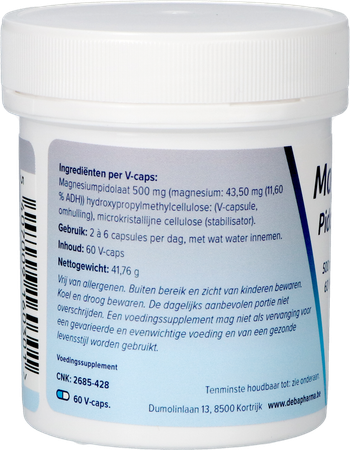 Magnesiumpidolaat V-caps 60x500mg Deba 4