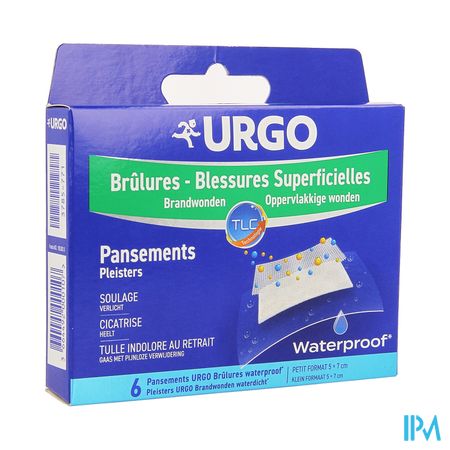 Urgo Brulures Superficielles Wtp Pansement 5x7cm 6