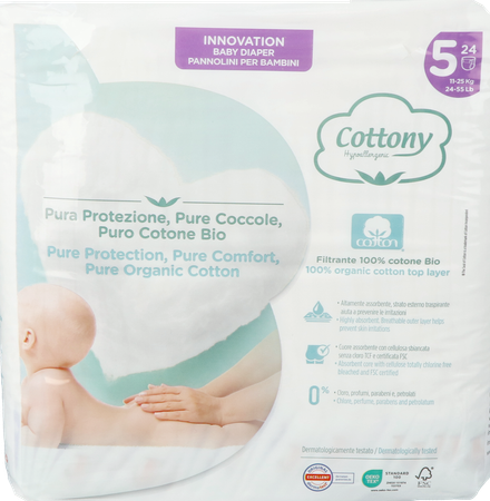 Cottony Baby Diapers Size 5 11 - 25kg 24 1