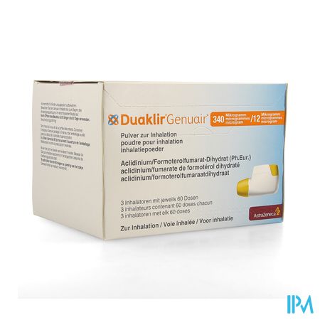 Duaklir Genuair 340mcg/12mcg Pdr Inhal. 3x60 Dosis