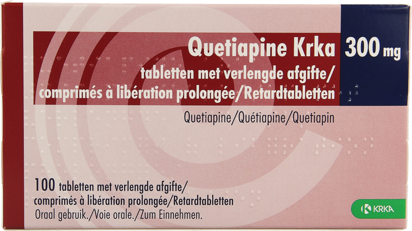 Quetiapine Krka 300mg Verlengde Afgifte Tabl 100 1