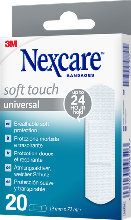 Nexcare 3m Soft Touch Universal 19mmx72mm Strips20 4