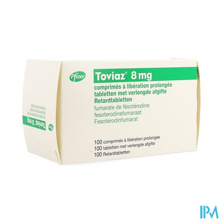 Toviaz 8mg Comp Verlengde Afgifte 100 X 8mg