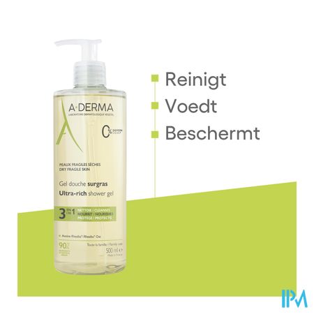 Aderma Douchegel Overvet 500ml 7