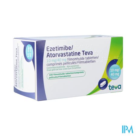 Ezetimibe Atorvastatine Teva 10/40mg Comp Pell 100