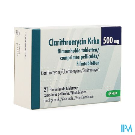 Clarithromycin Krka 500mg Comp Pell 21 X 500mg