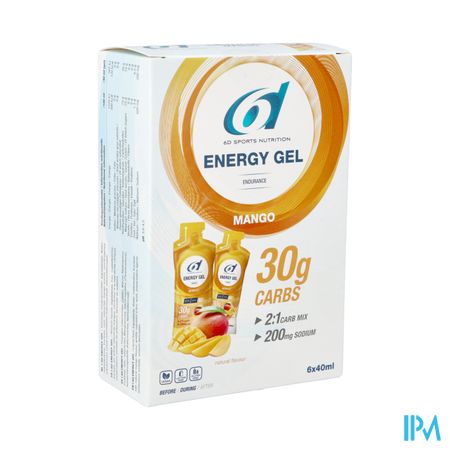 6d Sixd Energy Gel Mango 6x40ml