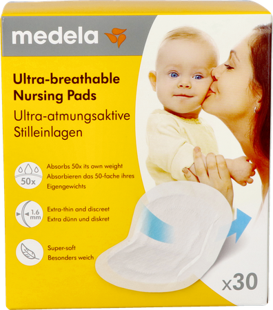 Medela Ultra Ademende Zoogkompressen 30 1