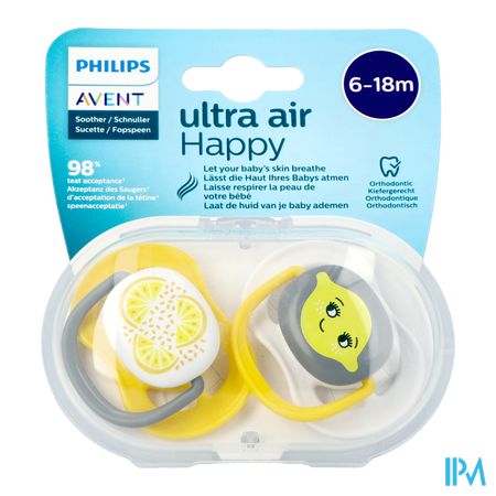 Philips Avent Fopspeen +6m Air Lemon 2 3