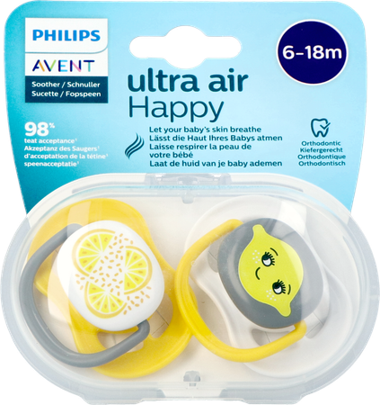 Philips Avent Fopspeen +6m Air Lemon 2 3