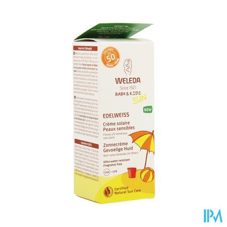 Weleda Edelweiss Creme Sol. Peau Sens. Ip50+ 50ml