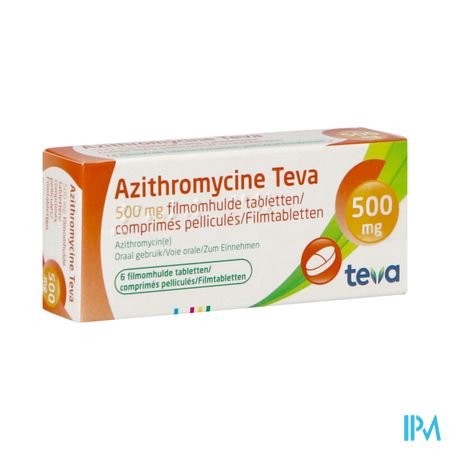 Azithromycine 500mg Teva Comp Pell 6x500 mg