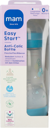 Mam Zuigfles Easy Start A/colic Matt Blauw 260ml 1