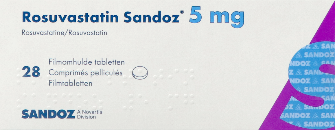 Rosuvastatin Sandoz 5mg Film.tabl 28 Opa/alu/pvc 1