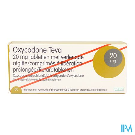 Oxycodone Teva 20mg Verlengde Afgifte Comp 60 1
