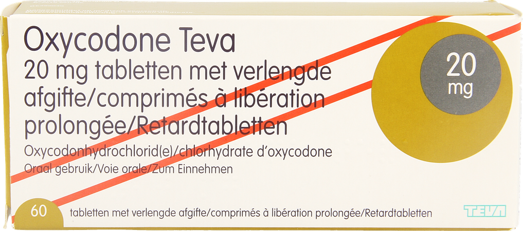 Oxycodone Teva 20mg Verlengde Afgifte Comp 60 1