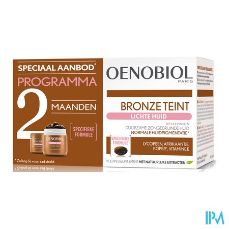 Oenobiol Bronze Teint Lichte Huid Caps 2x30 2