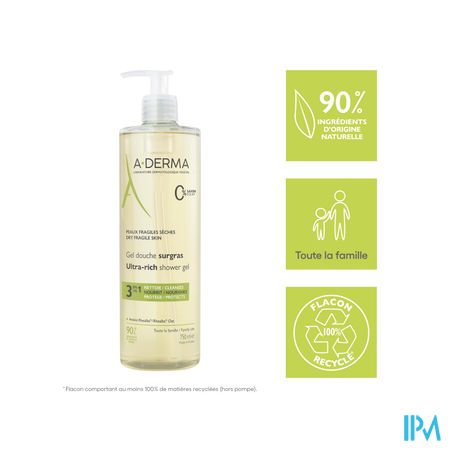 Aderma Indisp.gel Douche Surgras 750ml 15
