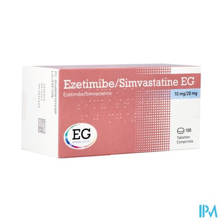 Ezetimibe Simvastatine EG 10Mg/20Mg Tabl 100 Blist